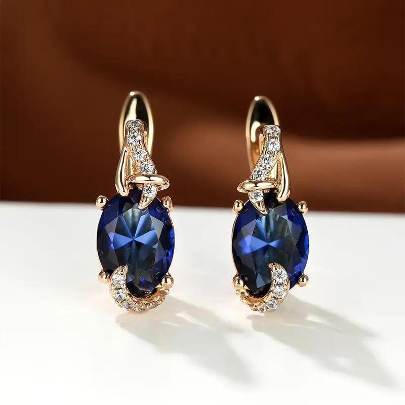 Boucles d'Oreilles Royal Midnight Gold Drop