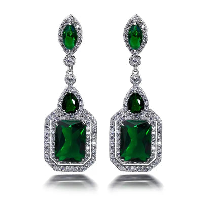Boucles d'oreilles Clarion Verdancia | Or blanc
