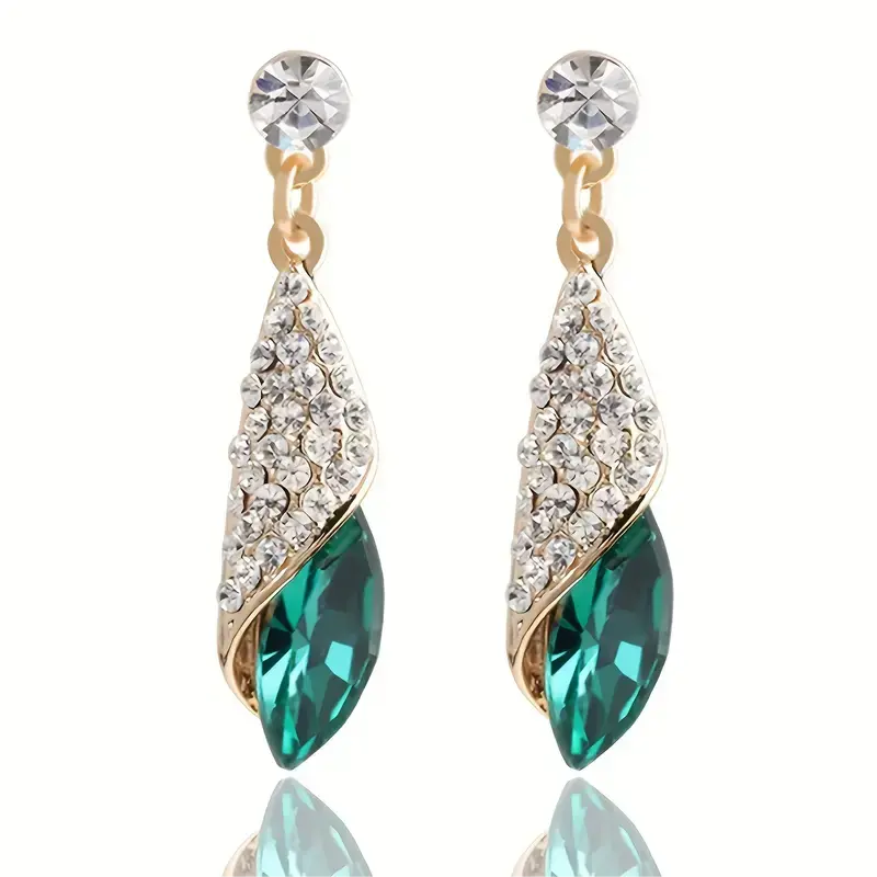 Boucles d'oreilles pendantes Veylith Emeraya | Or