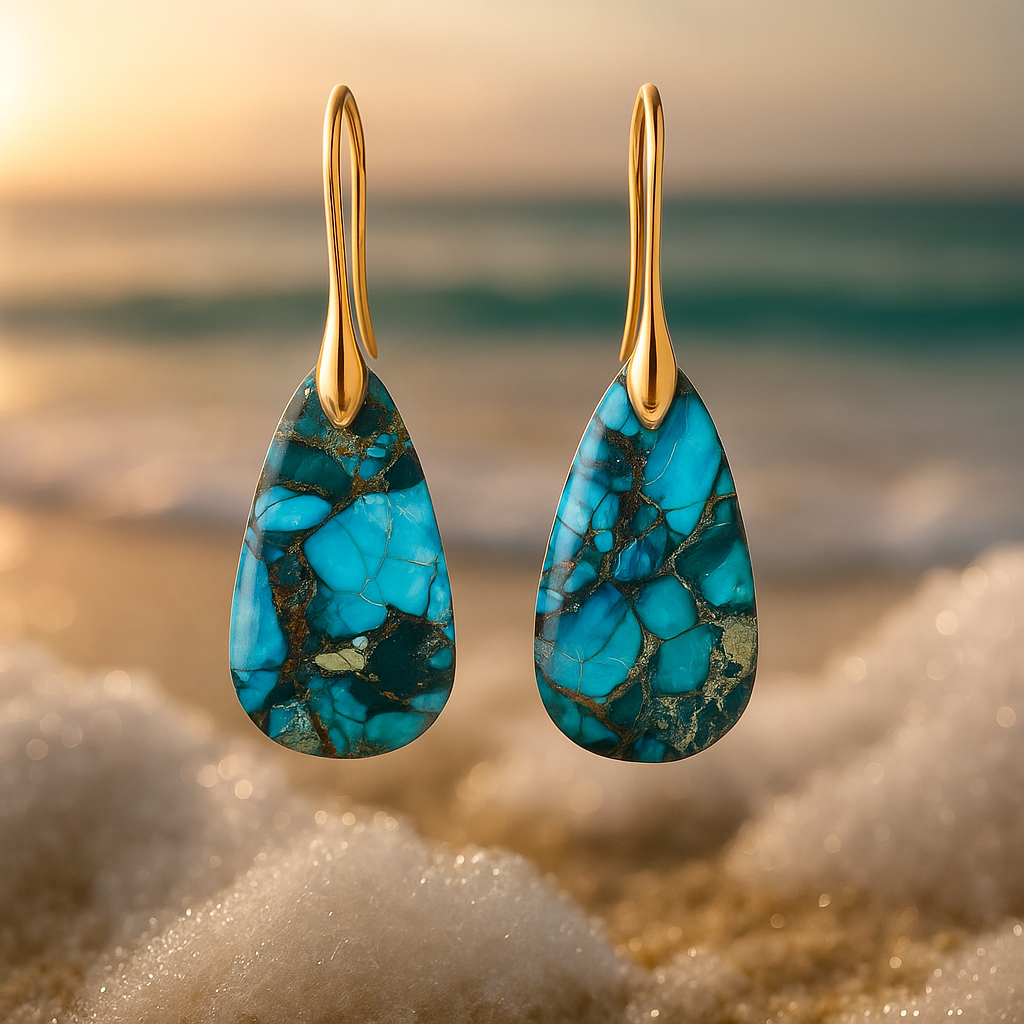 Nivea – Deep Turquoise Earrings