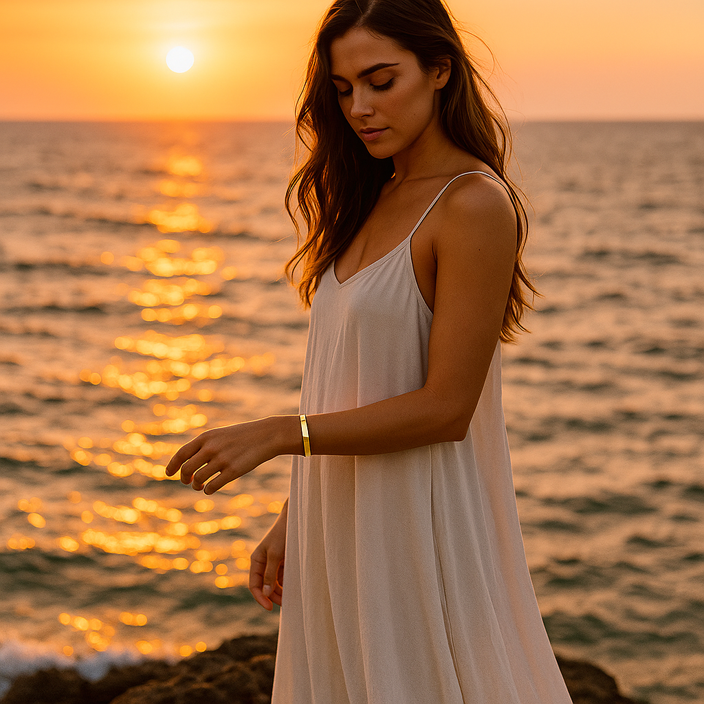 Coralia | Gold Line Bracelet