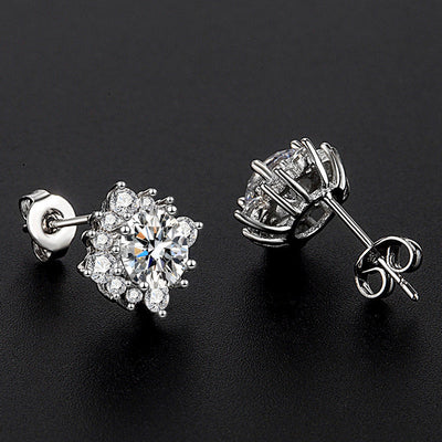 Boucles d'oreilles Luna Glow | Or blanc