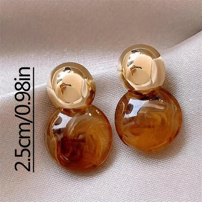 Boucles d'oreilles en goutte d'Aurélie Amber | Or