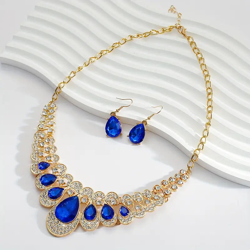Set de Bijoux en Or Maevina Zafiros