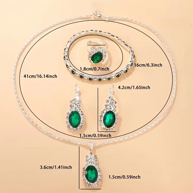 Ensemble de Bijoux Seloria Grevalyn | Or Blanc