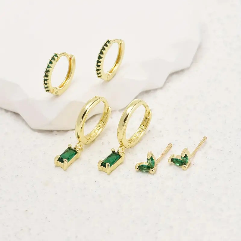 Ensemble de Boucles d'Oreilles Fiorenza Viridelle | Or