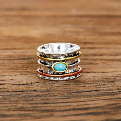 Bague Vintage Boho Turquoise