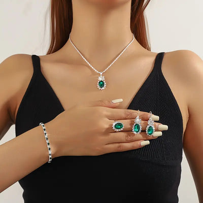 Ensemble de Bijoux Seloria Grevalyn | Or Blanc