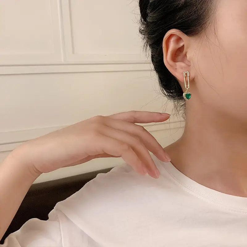 Boucles d'oreilles pendantes Amarisse Viridelle | Or