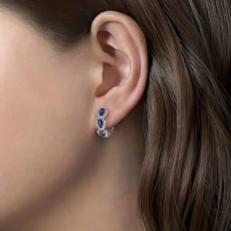 Boucles d'Oreilles Royal Sapphire Crest