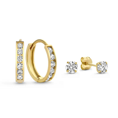 Boucles d'oreilles en pierre Dara Brillane | Or blanc