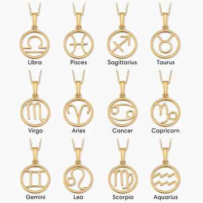 Collier signe du zodiaque | Or blanc
