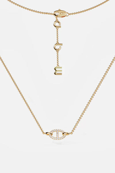 Collier Isla Marina | Or Blanc