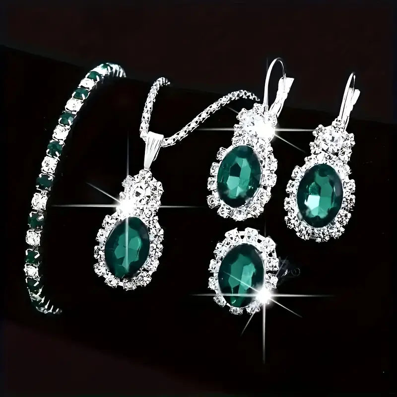 Ensemble de Bijoux Seloria Grevalyn | Or Blanc