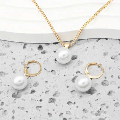 Ensemble de bijoux en perles dorées Grace | Or