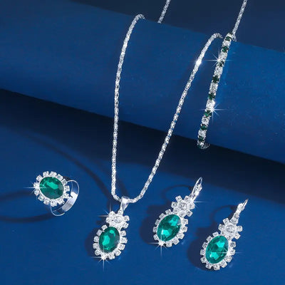 Ensemble de Bijoux Seloria Grevalyn | Or Blanc