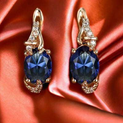 Boucles d'Oreilles Royal Midnight Gold Drop