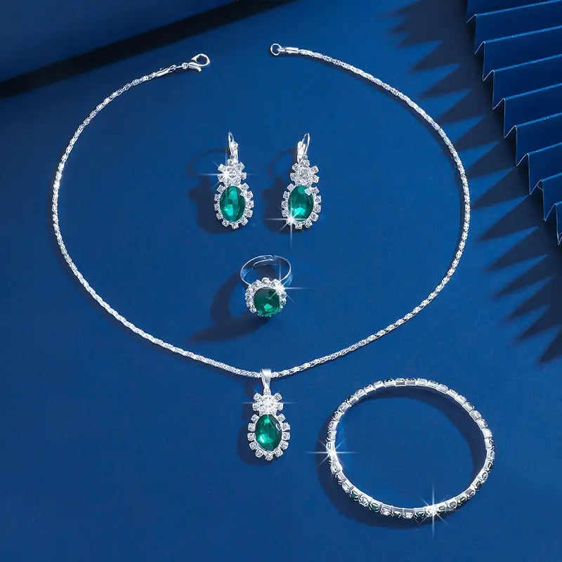 Ensemble de Bijoux Seloria Grevalyn | Or Blanc