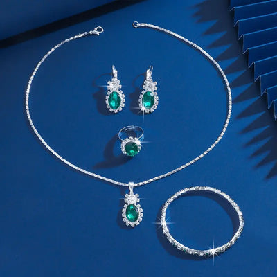 Ensemble de Bijoux Seloria Grevalyn | Or Blanc