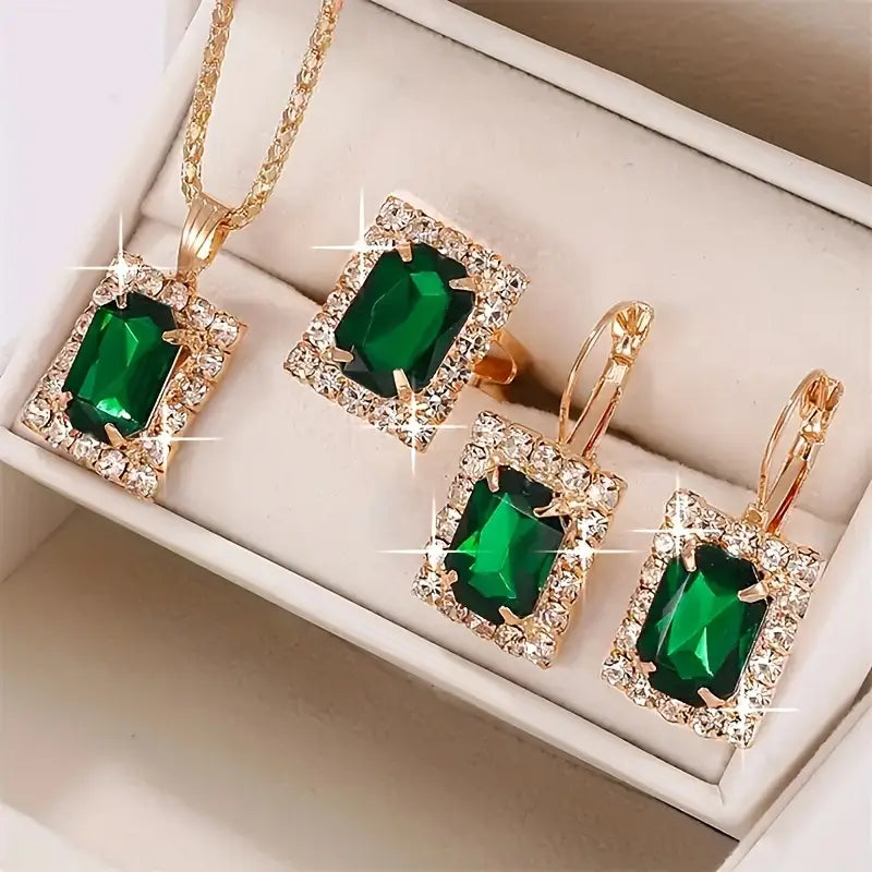 Ensemble de Bijoux Sylvara Greenveil | Or Blanc