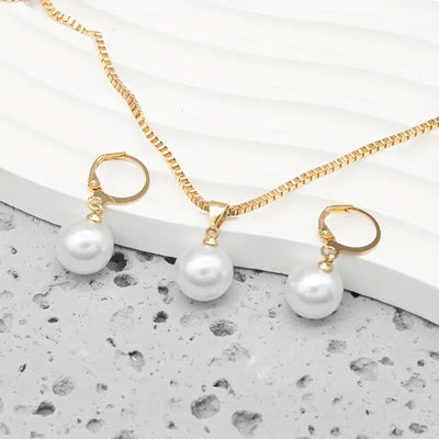 Ensemble de bijoux en perles dorées Grace | Or