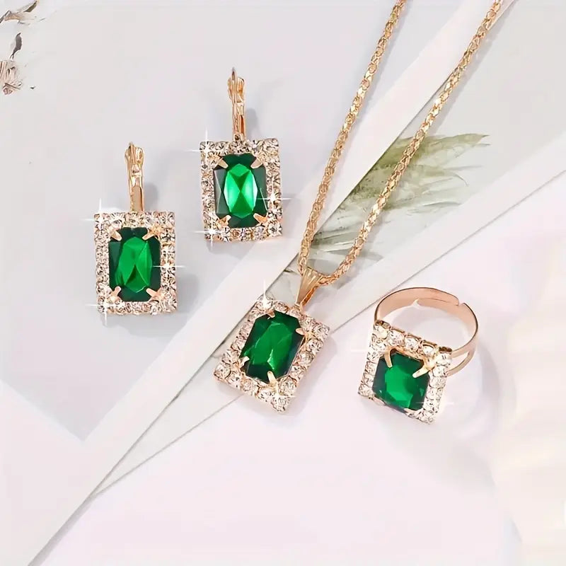 Ensemble de Bijoux Sylvara Greenveil | Or Blanc