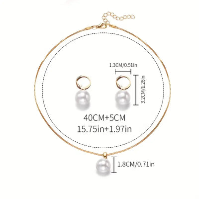 Ensemble de bijoux en perles dorées Grace | Or
