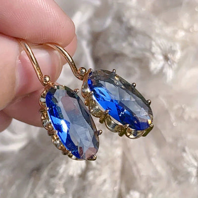 Boucles d'oreilles en or bleu doré