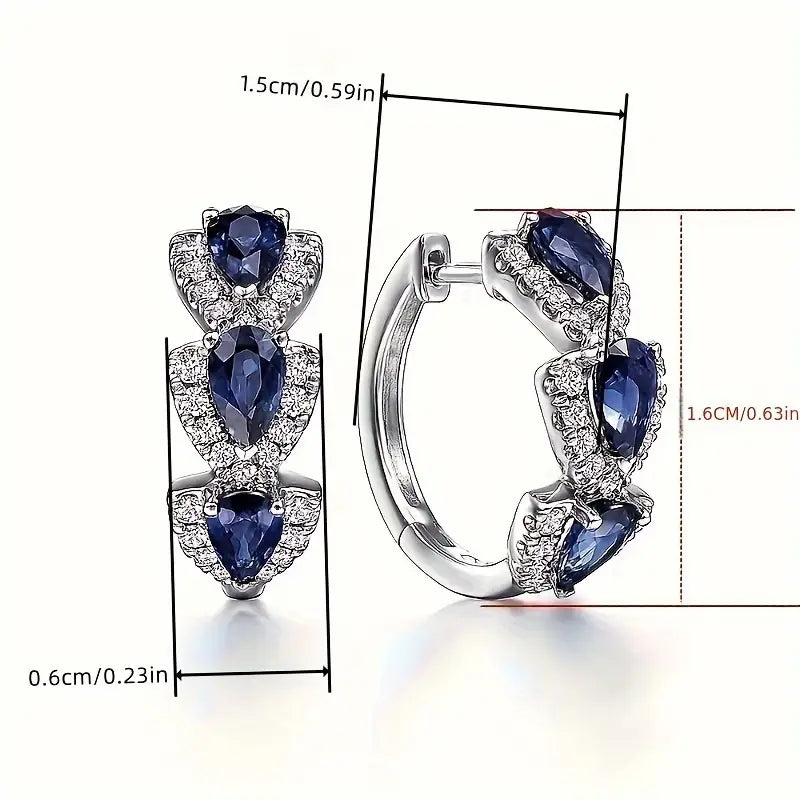 Royal Sapphire Crest Earrings