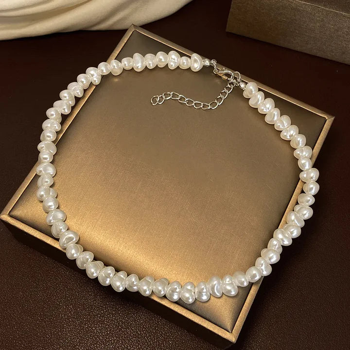 Collier en Perles Exquises | Or Blanc