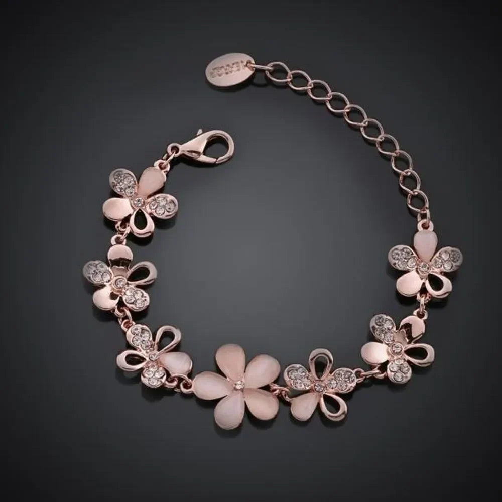 Bracelet Fleur Rose Antique | Or Rose