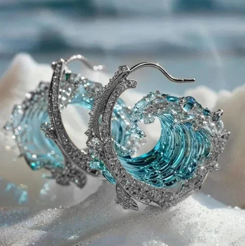 Boucles d'oreilles Azure Pledge | Or Blanc