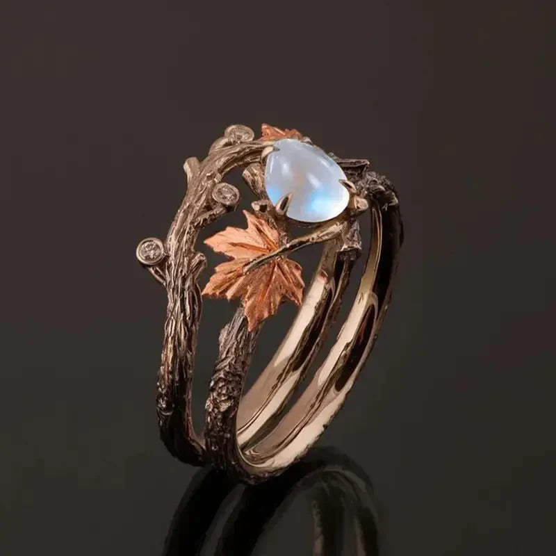 Bague Prairie au Clair de Lune | Or Rose