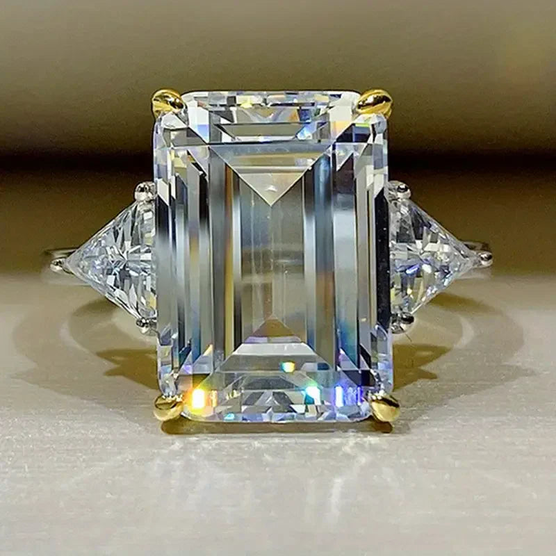 Bague en Verre Carrée Antique | Or