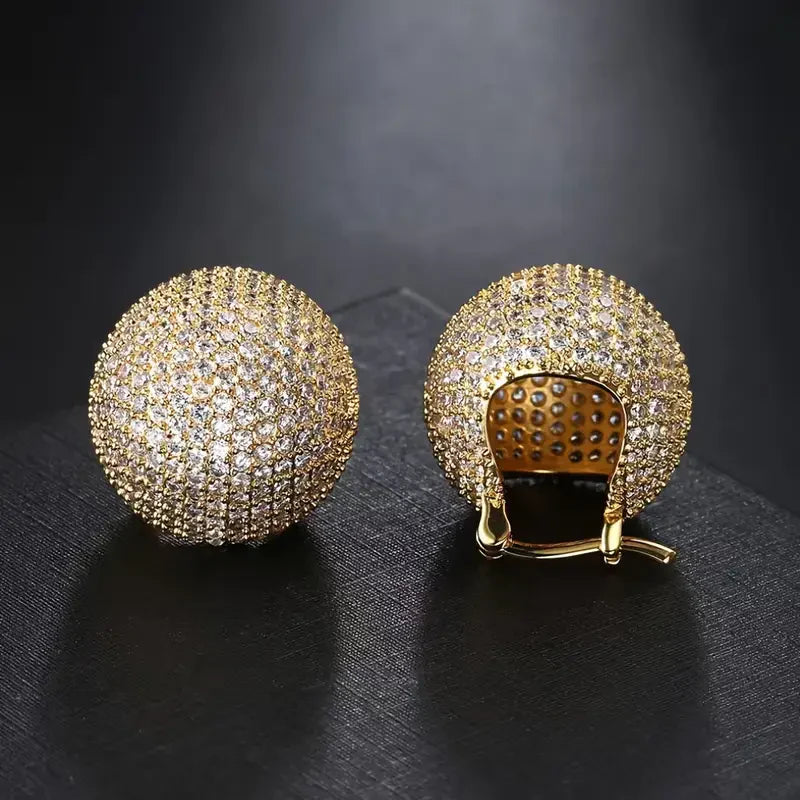 Boucles d'oreilles Panier Brillant | Or