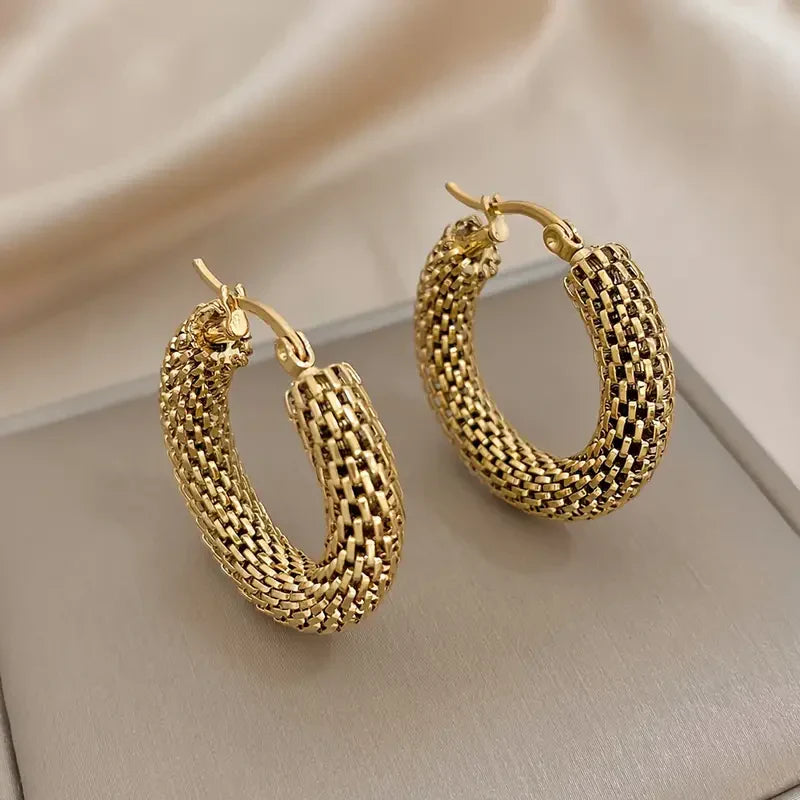Boucles d'oreilles créoles Golden Tide | Or