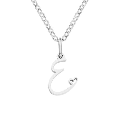 Collier en forme de cœur avec lettre en argent