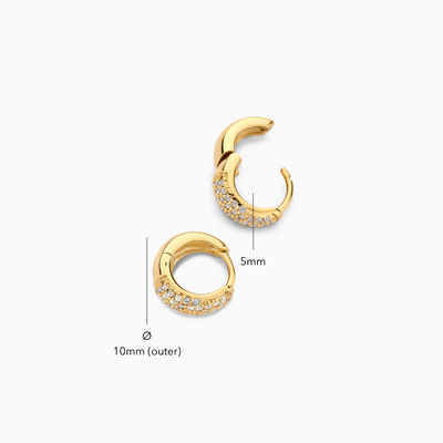 Jules Mini Boucles | Or Blanc